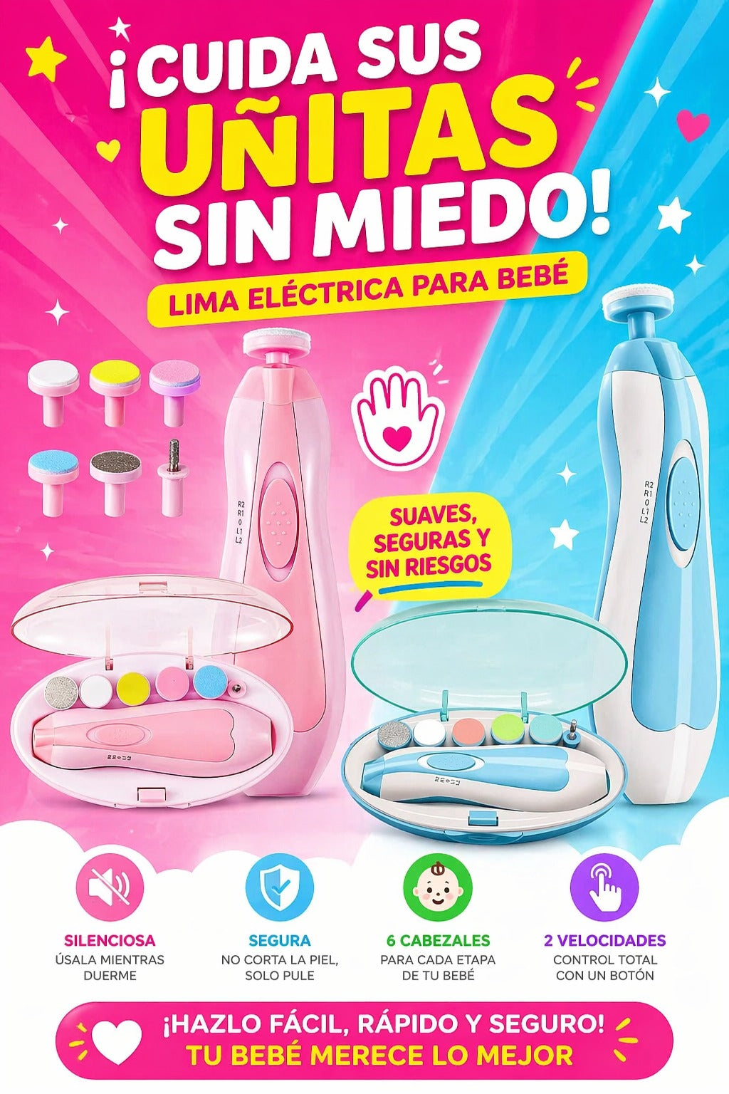 Lima pulidora de uñas para bebés